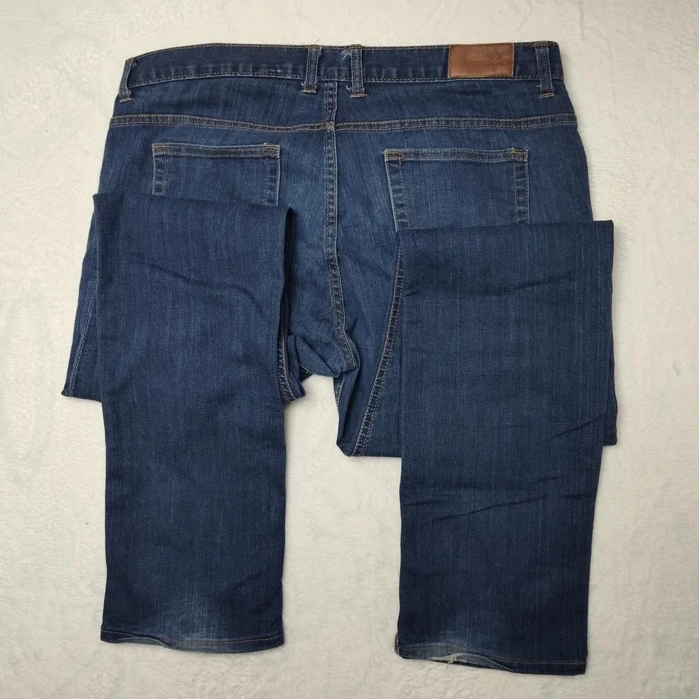 Dearborn‎ Denim Jeans Mens 38x33 Blue Wash Straight Leg Stretch Chicago USA